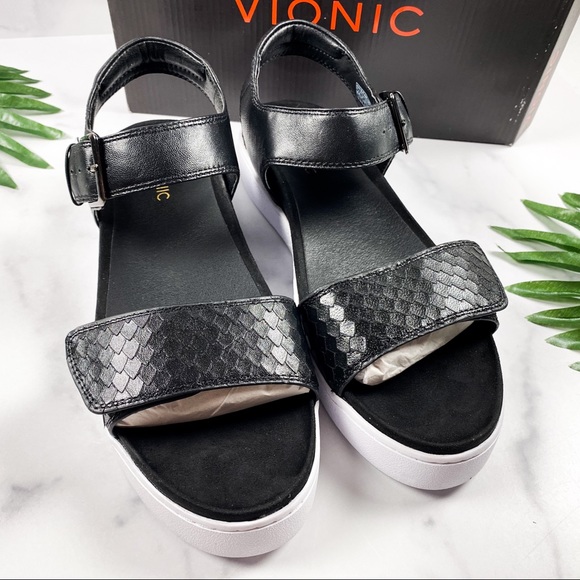 NIB Vionic Orthotic Effie Platform Sandal 9 - Picture 3 of 11